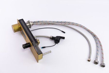 Мойка врезная 3,0мм Fmark 75х46 матовое золото графит глубина 220мм Fmark (арт. FSC002C) оптом от компании Аквалига
