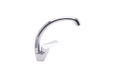 Смеситель для кухни однорычажный Oute высокий излив на гайке латунь OUTE (арт. T20113B)