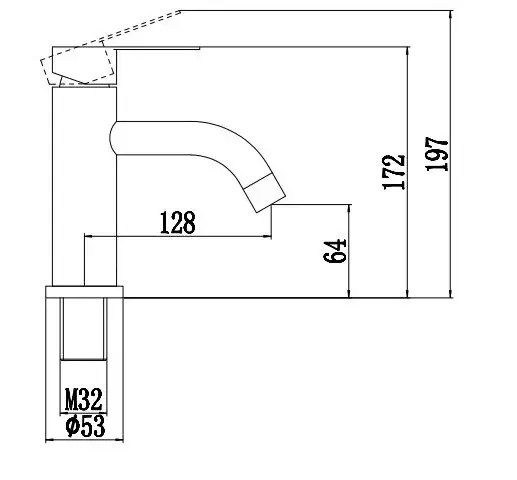 Смеситель для раковины однорычажный Fmark на гайке Fmark (арт. FS8201A)